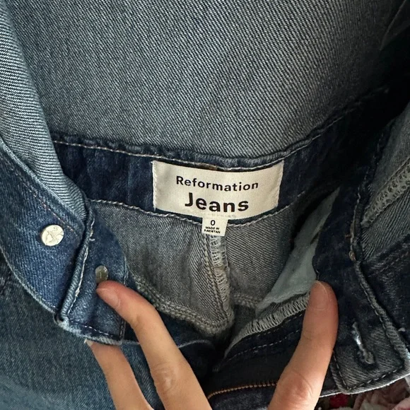 Reformation Blue Strapless Straight-Leg Denim Dress - Picture 4 of 5